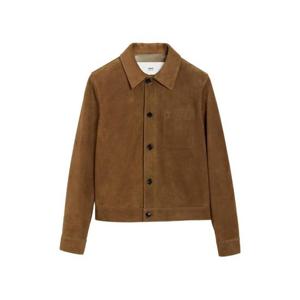 AMI Paris 아미 드 쾨흐 레더 버튼 재킷 E26HJK243LH0059