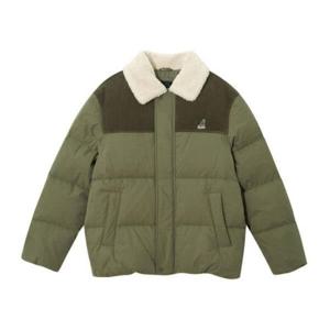 캉골패딩 CQK KRFC-JP81760KH 시어링 칼라 다운 자켓 8176 카키