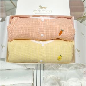 (에뜨와) (07T11761K) (쌍둥이백일돌선물)플리티슬림내의(옐로우오렌지) (유아/출산/백일/돌선물/조카선물)