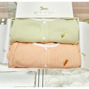 (에뜨와) (07T11761S) (쌍둥이백일돌선물)플리티슬림내의(오렌지그린) (유아/출산/백일/돌선물/조카선물)