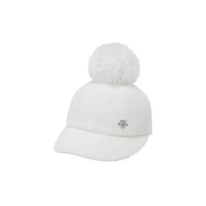 데상트 여성 폼폼 볼캡 AP422UCPO1-WHT0