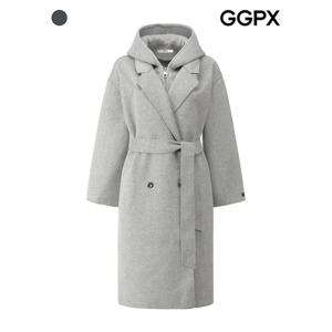 [GGPX]후드 탈부착 모직 롱 스트랩 코트 (GPCCT007F)