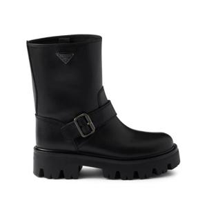 프라다 메탈 버클 레더 부츠 1U187OUZE F0002 BLACK