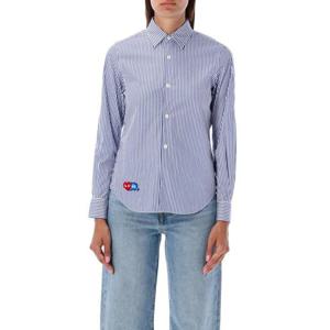 꼼데가르송 셔츠 P1B025 1 BLUE WHITE STRIPES