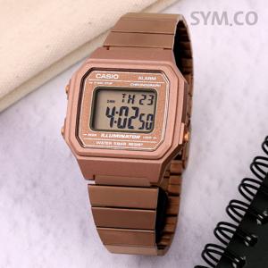 카시오 B650WC-5A 복고풍 사각 빈티지 디지털 남녀공용 메탈 시계 d