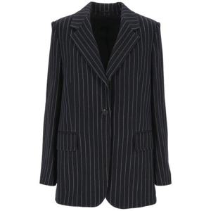 25 FW 막스마라 스트라이프 포켓 싱글 브레스티드 재킷 2411911011600
