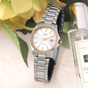 카시오 LTP-1183G-7A 클래식 아날로그 콤비 정장 여자 메탈 시계 d