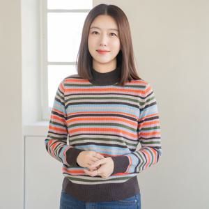 엄마옷 마담4060 레인보우반폴라니트 중년여성 데일리 -ZKN2512017-