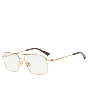 Bottega Veneta Eyewear 남성 Bottega Veneta BV1384O Split Optical Glasses Gold  Transparent