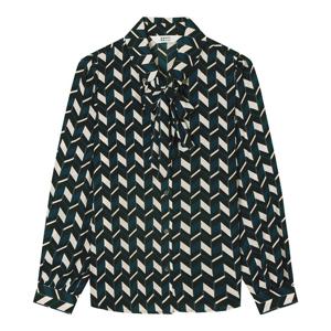 [베스띠벨리]세브런 패턴 리본 블라우스 ( BJBAI24140 )