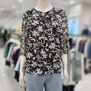 [조이너스]여성 정장 25신상 쉬폰 프린트 블라우스 칠부 JAFU4WR