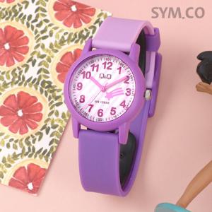 큐앤큐 VS49J-004Y 학습에 좋은 별똥별 캐릭터 어린이 아동 우레탄 시계 d