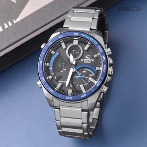 에디피스 ECB-900DB-1B 태양 충전 스마트폰 연동 블루투스 스포츠 남자 메탈 시계 d