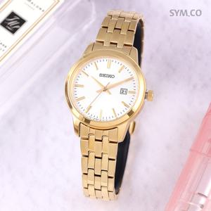 세이코 SUR412P1 모던 클래식 골드 아날로그 캐쥬얼 정장 여자 메탈 시계 d
