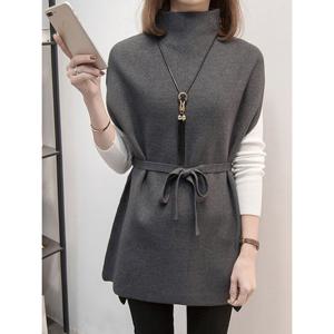 [모리스커밍홈]반폴라 드롭숄더 롱 니트 베스트_M2512KV605D