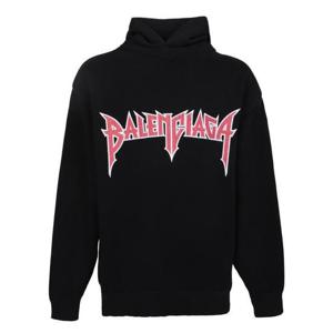 25 FW 발렌시아가 로고 프린트 롱슬리브 후드티 743802T3269
