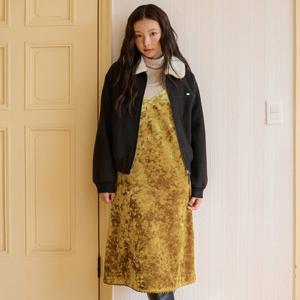 [올리브데올리브]벨벳 가죽비죠 슬리브리스 원피스 OW5WOB13