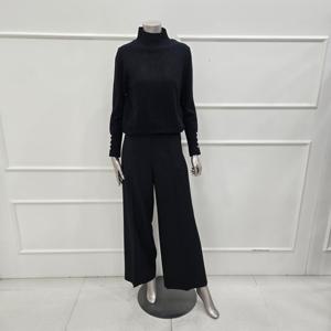 [미니멈]MZDKKU2330BK 하이넥 시보리 니트