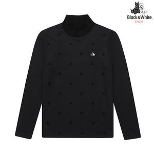 [블랙앤화이트] 여성 에리니트 하이넥 티셔츠 6913LXIP_BLACK