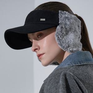 [르니앤맥코이골프] 여성 모던 페이크 퍼 귀달이 바이저 FM12AM103L