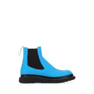22FW Loewe Fluo light 블루 레더 앵클 부츠 M816S05X19CYAN