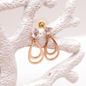 오팔하우스 14k 물방울 큐빅 귀걸이 OPKYE3700