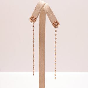 오팔하우스 14k 이태리체인 드롭 크로바 귀걸이 OPKYE0349