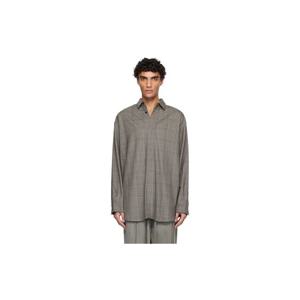 25 FW 피어오브갓 남성 그레이 울 릴랙스 클래식 셔츠 252782M192007