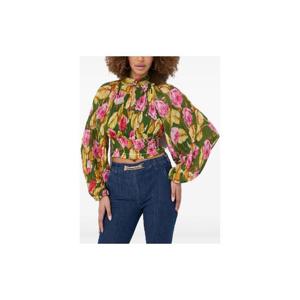 25 FW 게스 하이 넥 플로럴 블라우스 W4RH69WDW52 TP446757905