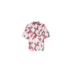 25 FW 31필립림 우븐 프린트 반소매 셔츠 P2112778CLBM TP446921055