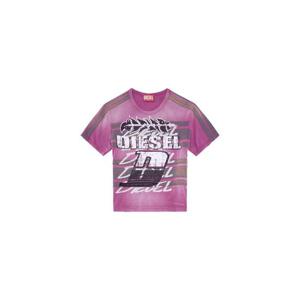 25 FW 디젤 스트라이프 로고 프린트 티셔츠 A142820NMAU TP432268685