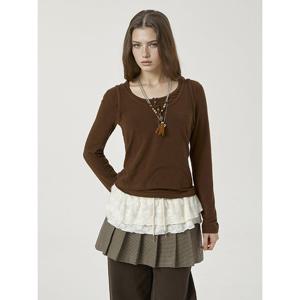 [후아유] 여성 Layered Long Sleeve T-shirt WHLAF4V82F