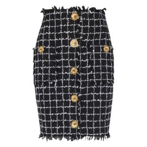 발망 미디 스커트 GF1LC885 XL62EAB Black