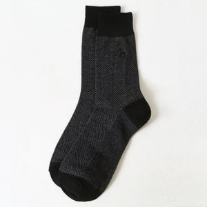 헤지스  26SS  남성 패턴 면혼방 장목양말 HZSS6E101BK