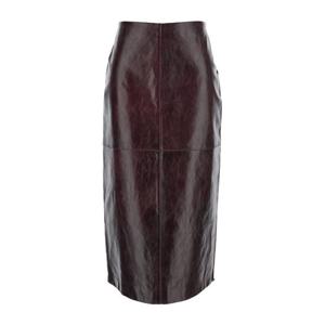 스포트막스 하이웨이스트 가죽 보르도 스커트 2522406022600 00