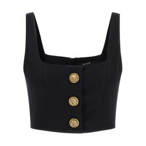 [BALMAIN] 라프리마 여성 탑 블랙 GF1AB520 WC090PA /11
