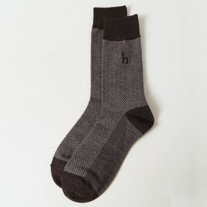 헤지스  26SS  남성 패턴 면혼방 장목양말 HZSS6E101W2