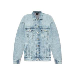 25 FW 발렌시아가 BB 로고 코튼 퓨어 데님 자켓 790485TRW55