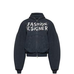 25 FW 발렌시아가 스프레이 이펙트 지퍼 코튼 후드 자켓 827153TSVC3