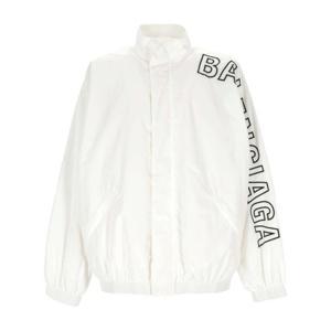 25 FW 발렌시아가 로고 프린트 롱슬리브 자켓 화이트 768920TNO79