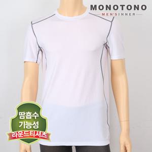 [모노토노]땀흡수 백메쉬 남성 라운드넥 스포츠 반팔티셔츠