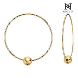 골드앤 14K 슬림볼링 27mm 귀걸이 YG