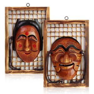 [박씨상방] 전통목조각 하회탈 1형문살가면(대)