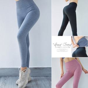 여성 요가레깅스 9부 하이웨스트 피치힙 필라테스 피트니스팬츠