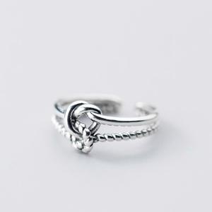 에르모사제이 R033 데일리 은반지 / 실버 925 엔틱 매듭 링 반지