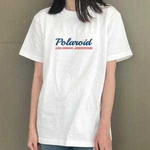 [험블스튜디오] 폴라로이드 심플 레터링 여성반팔티 화이트