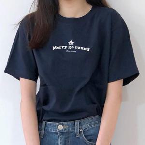 [험블스튜디오] 라운드넥 루즈핏 심플 메리고어라운드