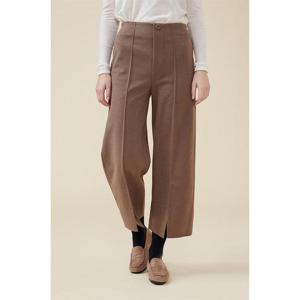 버튼 포인트 이지 밴딩 팬츠 브라운