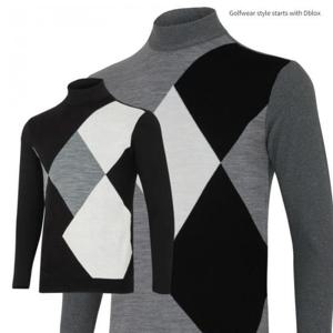 [디블록스] 남성 아가일 니트 티셔츠