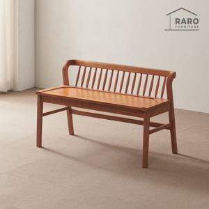 라로퍼니처 발렌시 참죽나무 원목 2인용 벤치 식탁 의자 2인 밴치